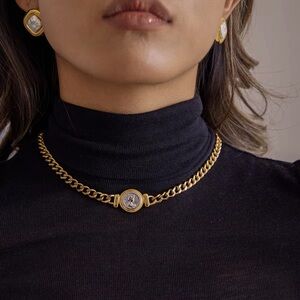 18K Gold Plated Silver Coin Necklace